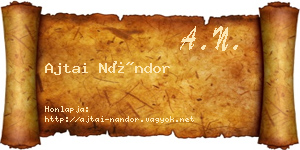 Ajtai Nándor névjegykártya