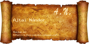 Ajtai Nándor névjegykártya
